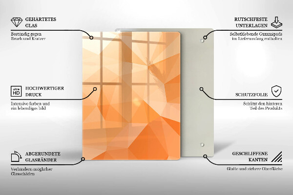 Osłona ściany przy kuchence gazowej Geometryczne tło
