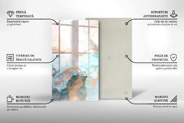 Osłona ściany przy kuchence gazowej Abstrakcja marmur