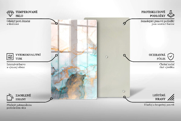 Osłona ściany przy kuchence gazowej Abstrakcja marmur