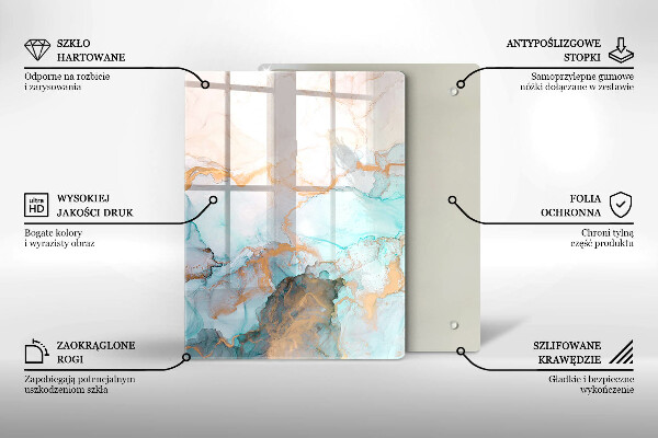 Osłona ściany przy kuchence gazowej Abstrakcja marmur