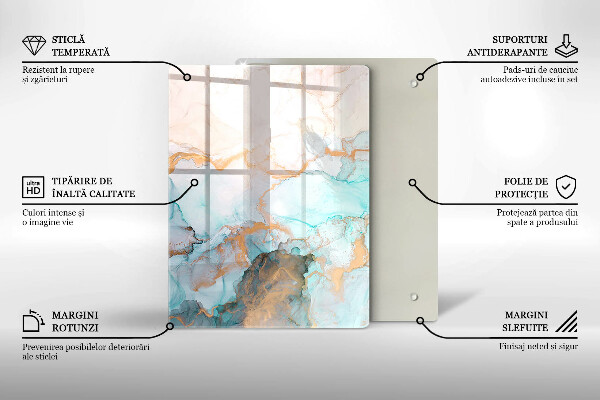 Osłona ściany przy kuchence gazowej Abstrakcja marmur