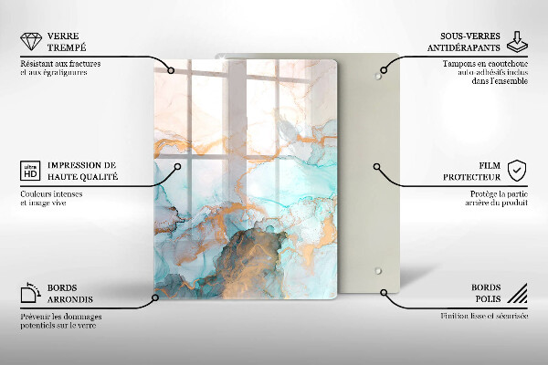 Osłona ściany przy kuchence gazowej Abstrakcja marmur