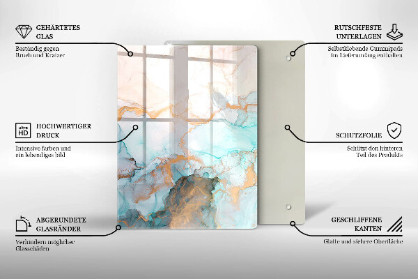 Osłona ściany przy kuchence gazowej Abstrakcja marmur