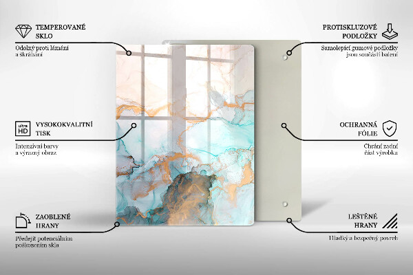 Osłona ściany przy kuchence gazowej Abstrakcja marmur