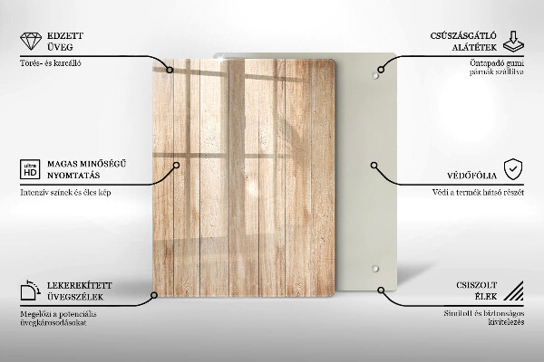 Osłona ściany przy kuchence gazowej Drewniane deski