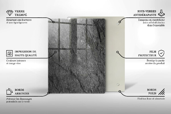 Osłona ściany przy kuchence gazowej Tekstura kamień