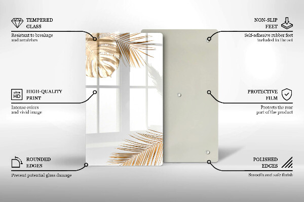 Osłona ściany przy kuchence gazowej Złote liście