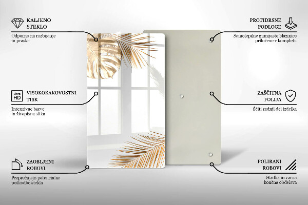 Osłona ściany przy kuchence gazowej Złote liście