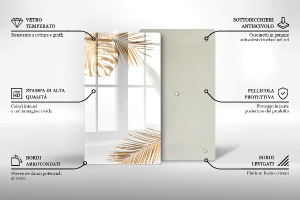 Osłona ściany przy kuchence gazowej Złote liście