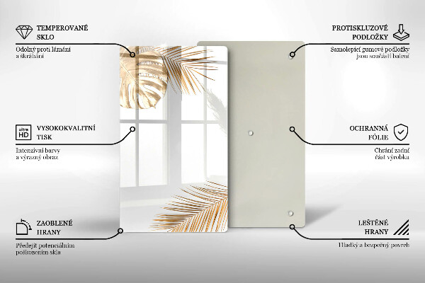 Osłona ściany przy kuchence gazowej Złote liście