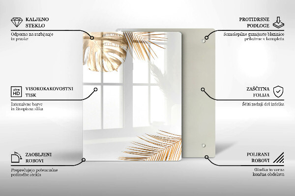 Osłona ściany przy kuchence gazowej Złote liście