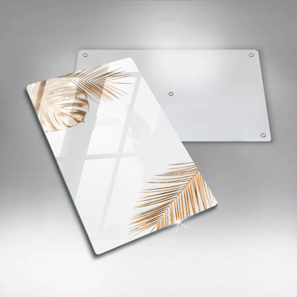 Osłona ściany przy kuchence gazowej Złote liście