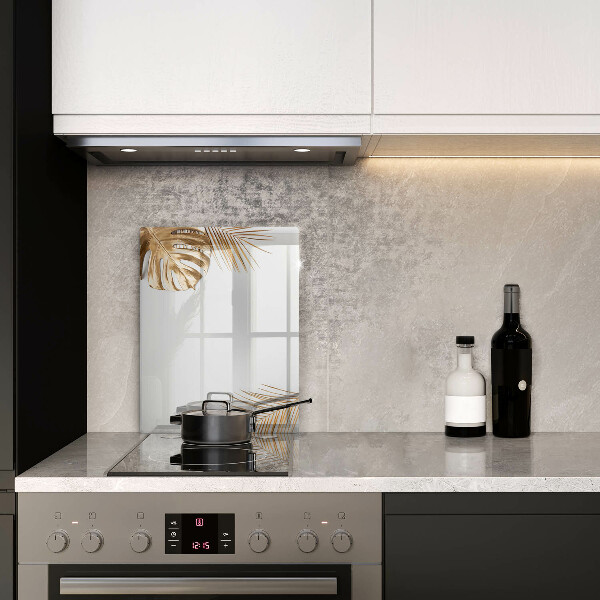 Osłona ściany przy kuchence gazowej Złote liście
