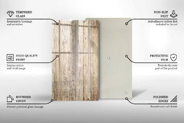 Osłona ściany przy kuchence gazowej Drewniane deski