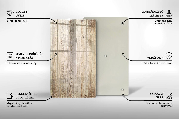 Osłona ściany przy kuchence gazowej Drewniane deski
