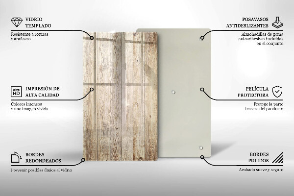 Osłona ściany przy kuchence gazowej Drewniane deski