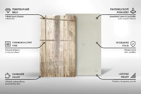Osłona ściany przy kuchence gazowej Drewniane deski