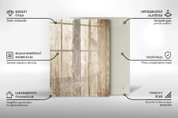 Osłona ściany przy kuchence gazowej Drewniane deski