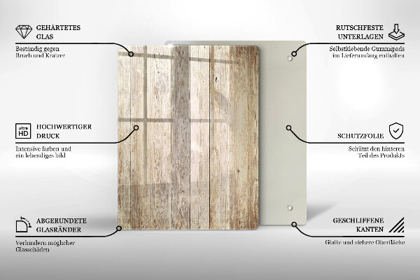 Osłona ściany przy kuchence gazowej Drewniane deski