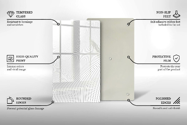 Osłona ściany przy kuchence gazowej Nowoczesny wzór linie
