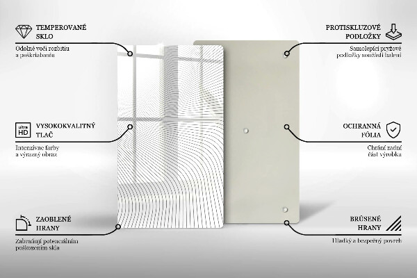 Osłona ściany przy kuchence gazowej Nowoczesny wzór linie