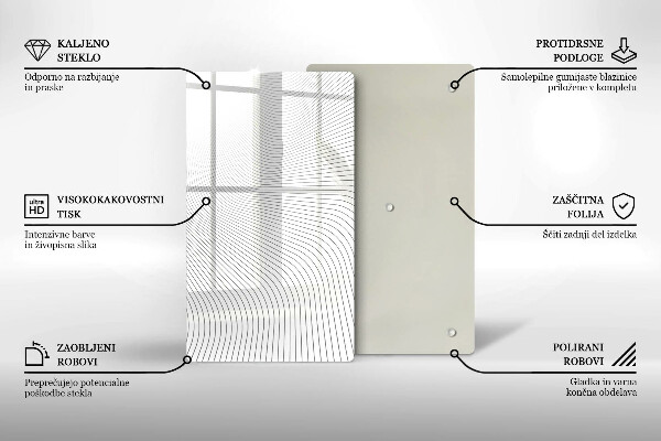 Osłona ściany przy kuchence gazowej Nowoczesny wzór linie