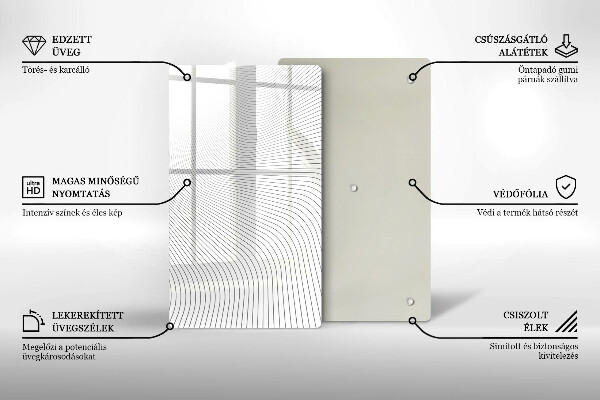 Osłona ściany przy kuchence gazowej Nowoczesny wzór linie