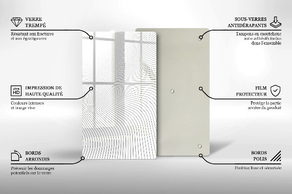 Osłona ściany przy kuchence gazowej Nowoczesny wzór linie