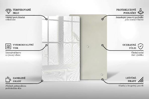 Osłona ściany przy kuchence gazowej Nowoczesny wzór linie