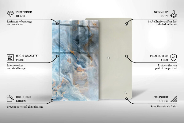 Osłona ściany przy kuchence gazowej Tekstura marmuru