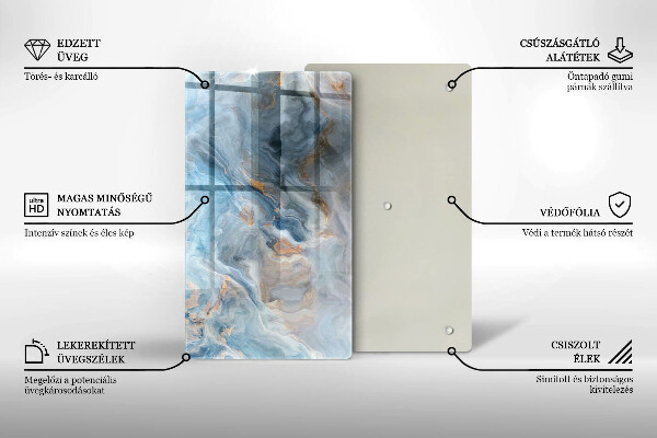 Osłona ściany przy kuchence gazowej Tekstura marmuru