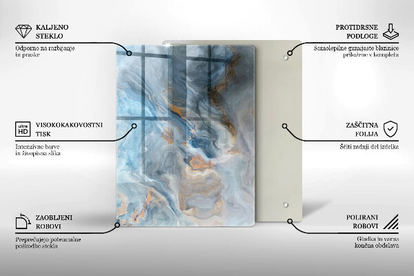 Osłona ściany przy kuchence gazowej Tekstura marmuru