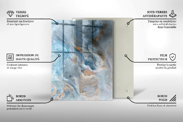 Osłona ściany przy kuchence gazowej Tekstura marmuru