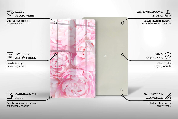 Osłona ściany przy kuchence gazowej Delikatne piwonie