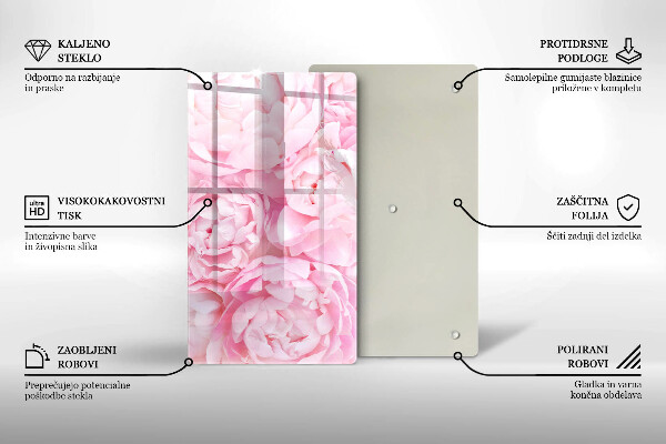 Osłona ściany przy kuchence gazowej Delikatne piwonie