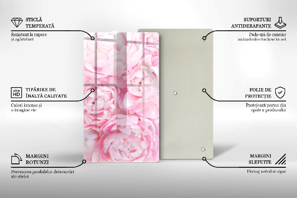 Osłona ściany przy kuchence gazowej Delikatne piwonie