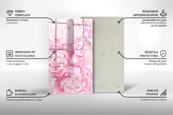 Osłona ściany przy kuchence gazowej Delikatne piwonie