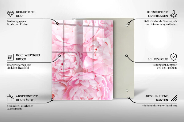 Osłona ściany przy kuchence gazowej Delikatne piwonie