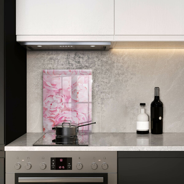 Osłona ściany przy kuchence gazowej Delikatne piwonie