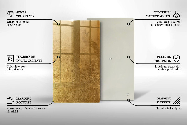 Osłona ściany przy kuchence gazowej Tło tekstura złota