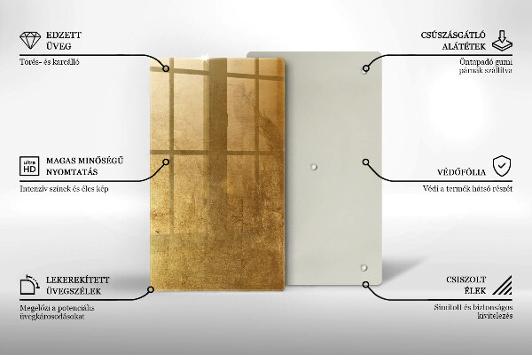 Osłona ściany przy kuchence gazowej Tło tekstura złota