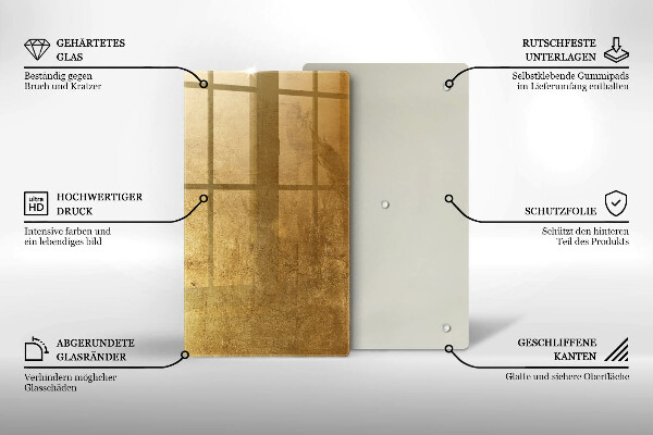 Osłona ściany przy kuchence gazowej Tło tekstura złota