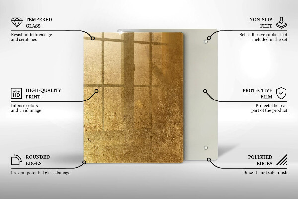 Osłona ściany przy kuchence gazowej Tło tekstura złota