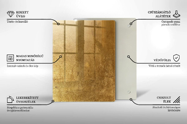Osłona ściany przy kuchence gazowej Tło tekstura złota