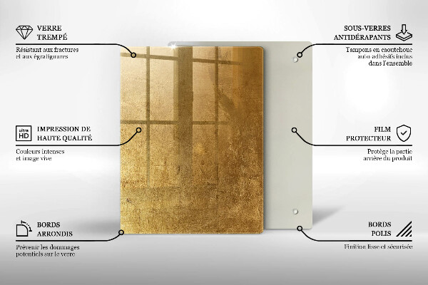 Osłona ściany przy kuchence gazowej Tło tekstura złota