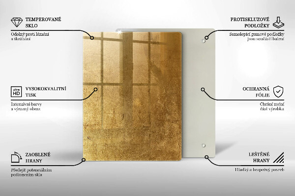 Osłona ściany przy kuchence gazowej Tło tekstura złota