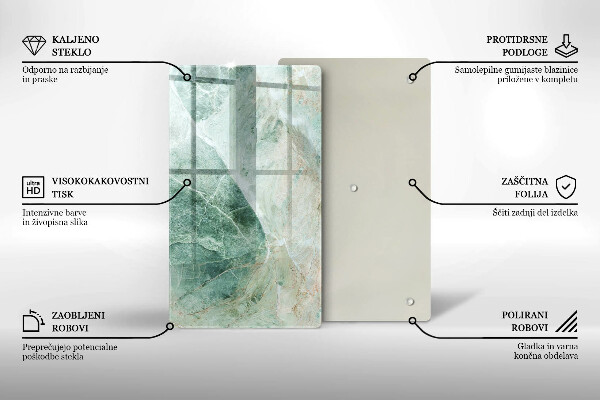 Osłona ściany przy kuchence gazowej Struktura kamień