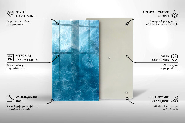 Osłona ściany przy kuchence gazowej Błękitna woda