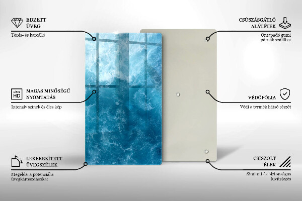 Osłona ściany przy kuchence gazowej Błękitna woda