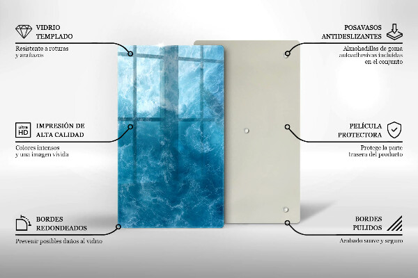 Osłona ściany przy kuchence gazowej Błękitna woda